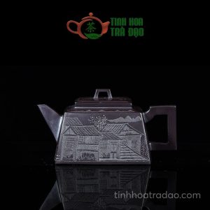 Ấm Tử Sa Tứ Phương Giang Nam Thủy Hương Thạch Hoàng Nê 300ml - ATS109