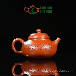 Alternative view of Ấm Tử Sa Dung Khắc Công Tước Long Sơn Chu Nê 340ml - ATS114