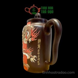 Alternative view of Ấm Tử Sa Tập Tư Vẽ Rồng Lão Tử Nê 440ml - ATS127