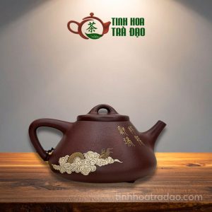 Alternative view of Ấm Tử Sa Thạch Biều Vẽ Rồng Đáy Tào Thanh 300ml - ATS128