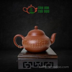 Alternative view of Ấm Tử Sa Lê Hình Vẽ Bát Nhã Tâm Kinh Đại Hồng Bào 200ml - ATS144