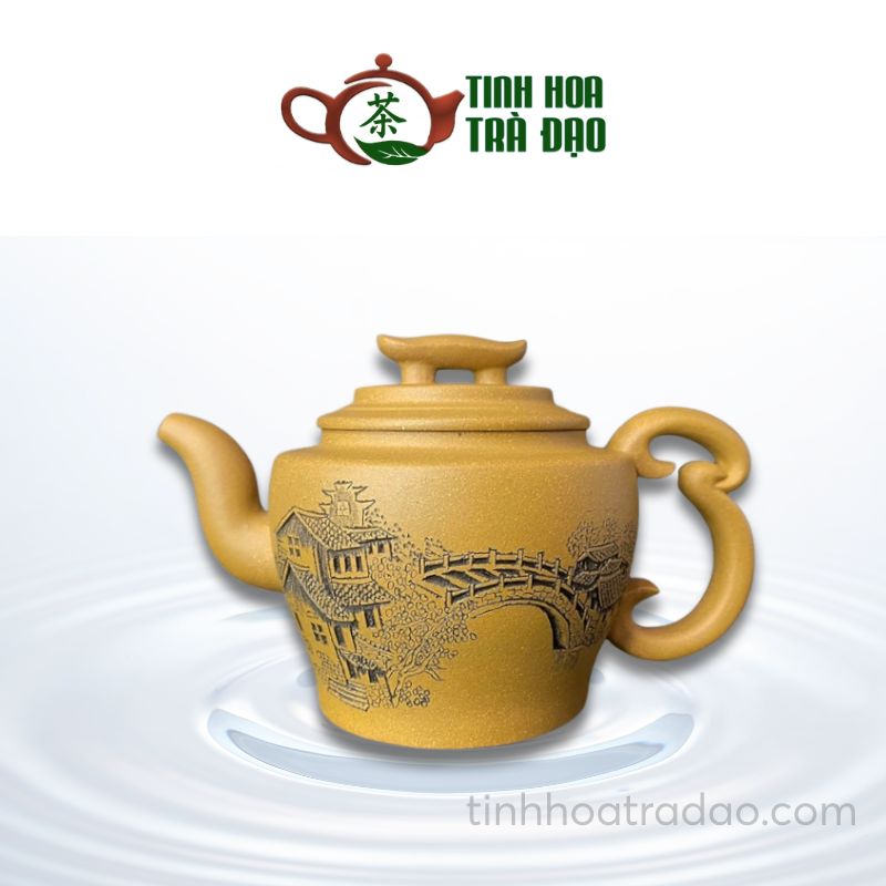 Ấm Tử SA Yêu Nguyệt Khắc Cổ Trấn Lão Đoạn Nê 360ml - ATS151
