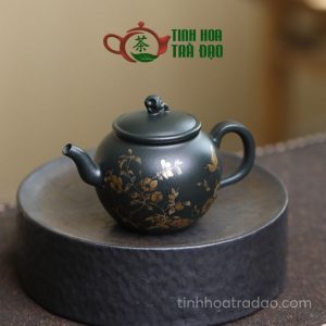 Alternative view of Ấm Tử Sa Thạch Hồ Đông Đình Hoa Điểu Mặc Lục Nê 130ml - ATS154