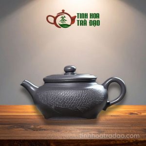 Ấm Tử Sa Bát Cổ Ngư Lạc Thiên Thanh Nê 200ml - ATS156