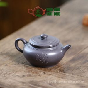 Alternative view of Ấm Tử Sa Bát Cổ Ngư Lạc Thiên Thanh Nê 200ml - ATS156