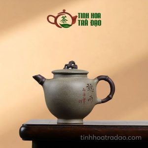 Ấm Tử Sa Liên Tử Trúc Tiết Thính Vũ Thanh Hôi Nê 100ml - ATS162