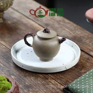 Alternative view of Ấm Tử Sa Liên Tử Trúc Tiết Thính Vũ Thanh Hôi Nê 100ml - ATS162