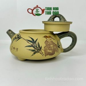 Alternative view of Ấm Tử Sa Thạch Biều Vẽ Chim Đoàn Nê 230ml - ATS166