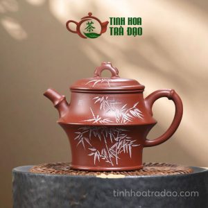 Ấm Tử Sa Cao Trúc Đoạn Hồng Bì Long 140ml - ATS167