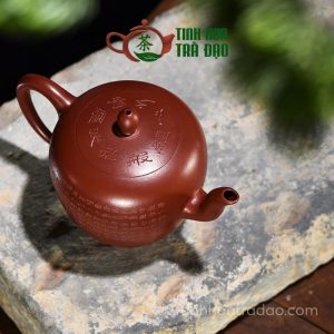 Alternative view of Ấm Tử Sa Mỹ Nhân Kiên Bát Nhã Tâm Kinh Đại Hồng Bào 300ml -ATS169
