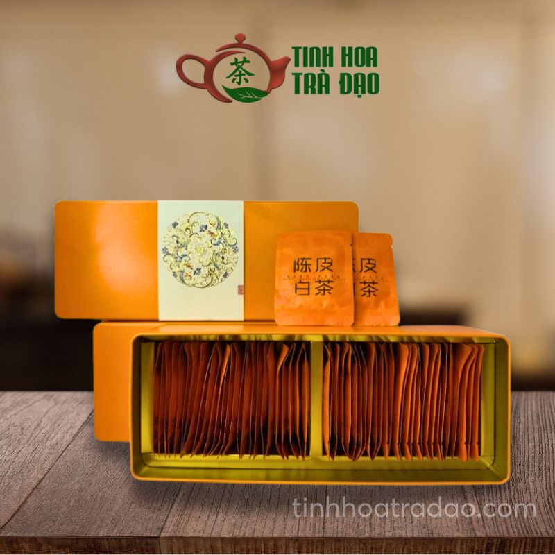 Bạch Trà Quýt Cao Cấp Hộp Quà Biếu Tặng 250gr BTQ01