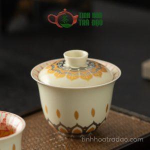 Chén Khải Men Gốm Nghìn Phật Đôn Hoàng do đại sư Tống Phác – Tô Dương Diệp chế tác - CK05