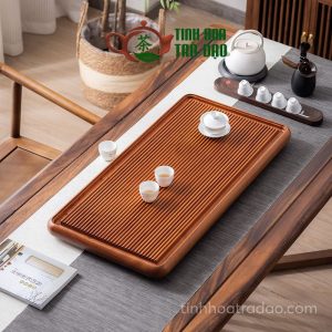 Alternative view of Khay Trà Gỗ Cẩm Lai Nguyên Khối 62x31x4.5cm - KTG06