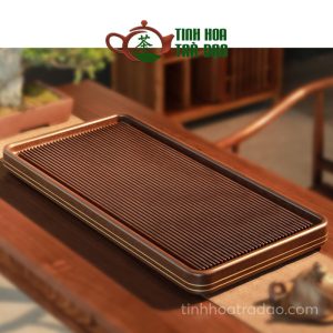 Alternative view of Khay Trà Bakelite Màu Nâu Viền Vàng 80x40x5cm - KTG03
