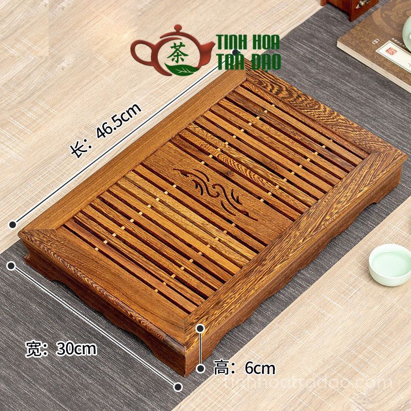 Khay Trà Gỗ Cánh Gà 47x30x6cm - KTG27