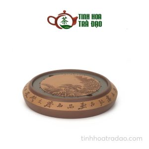 Khay Trà Tròn Tử Sa Thâm Sơn Thanh Viễn ĐK 31cm - KTS03