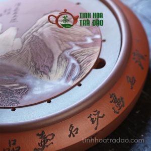 Alternative view of Khay Trà Tròn Tử Sa Thanh Tuyền Thạch Thượng Lưu ĐK 31cm - KTS04