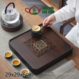 Khay Trà Tre Hình Vuông Cỡ Nhỏ 29x29x6cm - KTT06