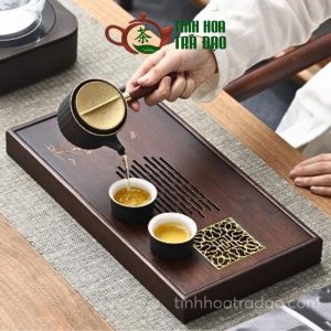 Khay Trà Tre Chữ Nhật Họa Tiết Đẹp 32x15x5cm - KTT07