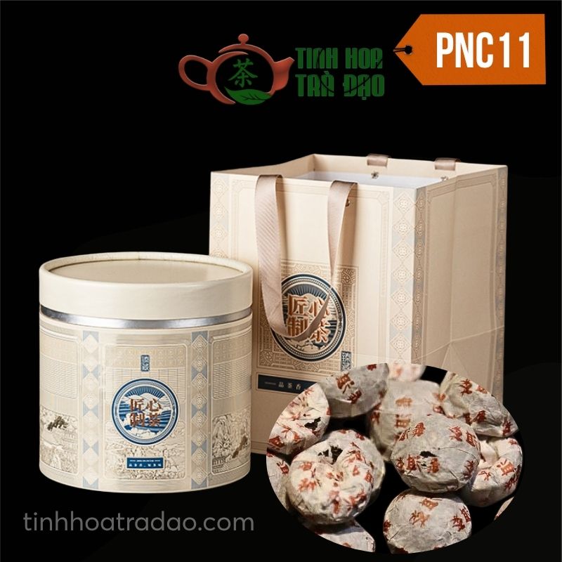 Trà Phổ Nhĩ Chín Viên Nhỏ Cổ Thụ Mạnh Hải Vân Nam Năm 2003 250gr PNC11