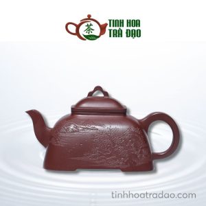 Ấm Tử Sa Tứ Phương Hồ Lăng Lão Tử Nê Sơn Thủy Vũ Thính 240ml - ATS005