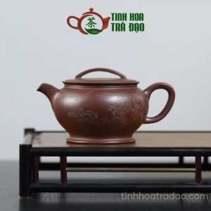 Alternative view of Ấm Tử Sa Hán Oa Hiệu Văn Cẩm Khắc Xuân Điểu Minh 220ml - ATS010