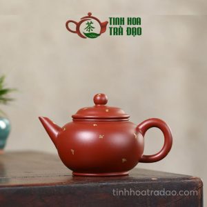 Ấm Tử Sa Thủy Bình Trơn Rắc Vàng Chu Nê 180ml - ATS031