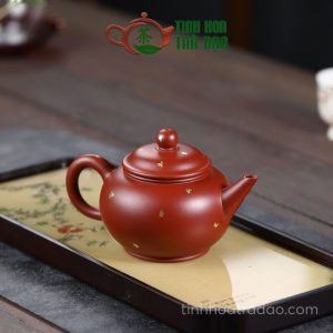 Alternative view of Ấm Tử Sa Thủy Bình Trơn Rắc Vàng Chu Nê 180ml - ATS031