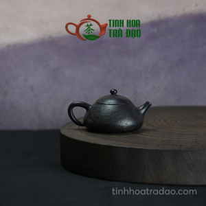 Alternative view of Ấm Tử Sa Nhũ Biều Khắc Rồng Hắc Nê 140ml - ATS053