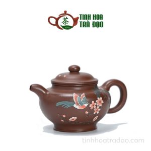 Ấm Tử Sa Chuyết Chỉ Vẽ Chim Hoa Đáy Tào Thanh 300ml - ATS059