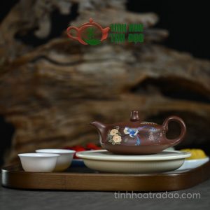 Alternative view of Ấm Tử Sa Khúc Hồ Vẽ Chim Hoa Đáy Tào Thanh 200ml - ATS062