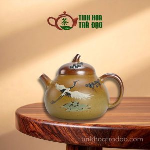 Ấm Tử Sa Gia Qua Vẽ Tiên Hạc Đoạn Nê 190ml - ATS066
