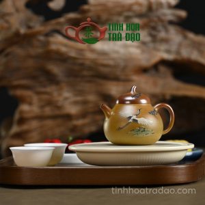 Alternative view of Ấm Tử Sa Gia Qua Vẽ Tiên Hạc Đoạn Nê 190ml - ATS066