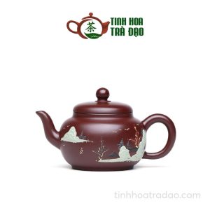 Ấm Tử Sa Cung Đăng Vẽ Phong Cảnh Chu Nê 200ml - ATS075