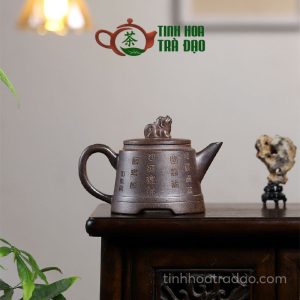Alternative view of Ấm Tử Sa Kim Chung Khắc Rồng Tử Nê 280ml - ATS078