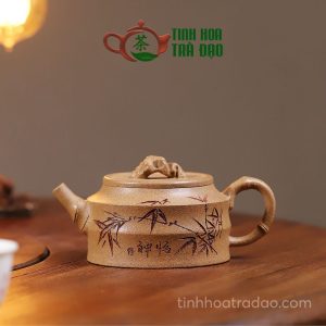 Ấm Tử Sa Thái Hồ Thạch Trúc Thú Đất Ngũ Thái Đoạn Nê 200ml - ATS080
