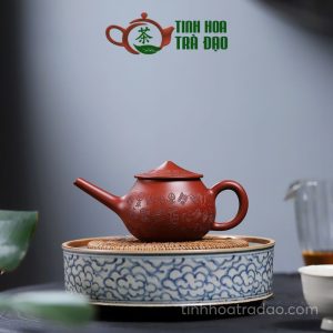 Alternative view of Ấm Tử Sa Bách Phúc Ngư Ông Đại Hồng Bào 150ml - ATS082