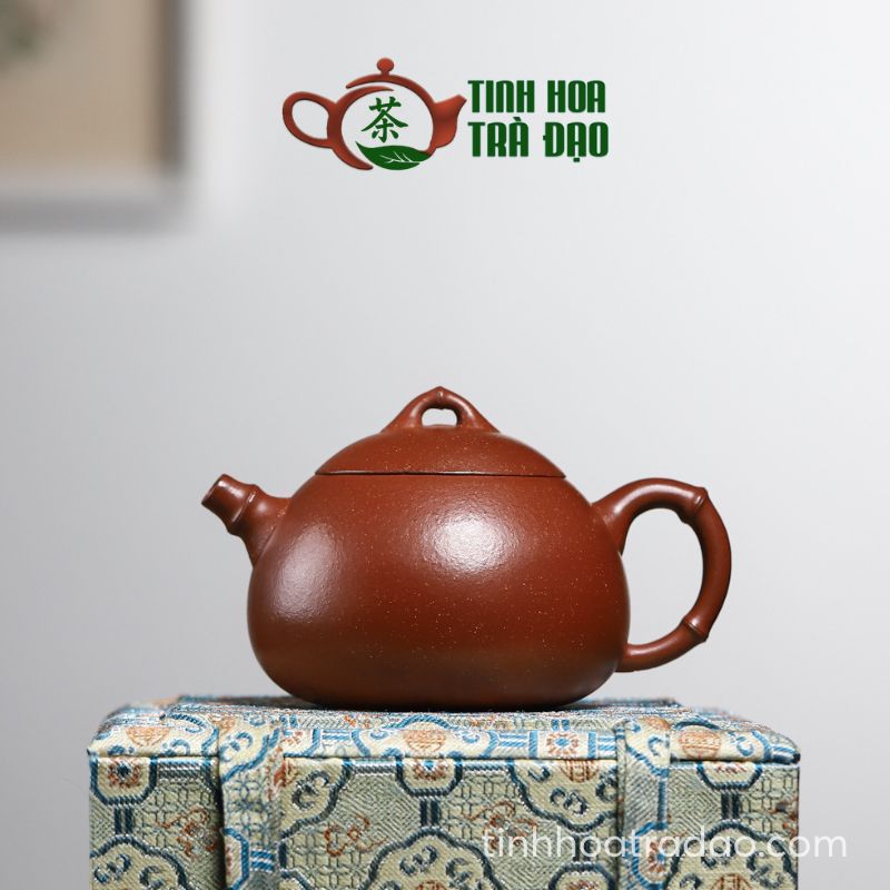 Ấm Tử Sa Trúc Tiết Nhũ Biều Hồng Giáng Pha Nê 200ml - ATS083