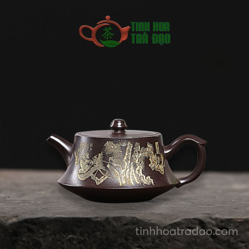 Ấm Tử Sa Trụ Sở Miêu Kim Chim Tùng Bách Mục Tử Nê 250ml - ATS094
