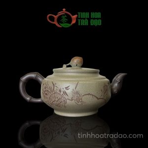 Alternative view of Ấm Tử Sa Đào Thọ Tọa Đỉnh Thanh Đoạn Nê 420ml - ATS107