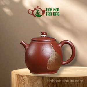 Ấm Tử Sa Cà Đoạn Minh Thức Kim Diệp Thô Sa Chu Nê 150ml - ATS180