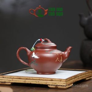 Alternative view of Ấm Tử Sa Báo Xuân Nhàn Vân Dã Hạc Đại Hồng Bào 300ml - ATS182