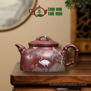 Ấm Tử Sa Kim Chung Tiên Hạc Diên Niên Tử Nê 160ml - ATS184