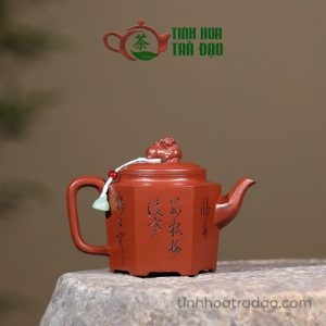 Alternative view of Ấm Tử Sa Lục Phương Trúc Mai Giáng Pha Nê 300ml - ATS186