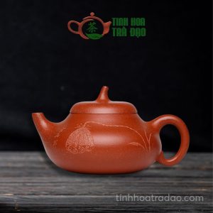 Ấm Tử Sa Cà Quả Khắc Sen Giáng Pha Nê 220ml - ATS210