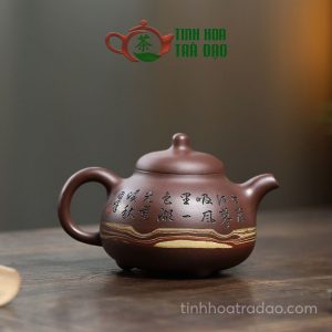 Alternative view of Ấm Tử Sa Tam Túc Bình Hồ Thu Nguyệt Hà Cà Bì Tử Nê 430ml - ATS220