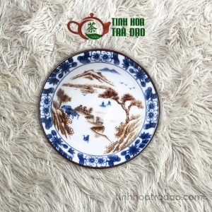 Alternative view of Chén Sứ Hình Nón Vẽ Sơn Thủy Cao Cấp CS04