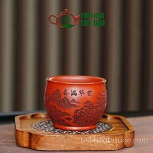 Alternative view of Chén Chủ Tử Sa Xuân Mãn Hoa Đường Kê Huyết Đại Hồng Bào 160ml CTS32