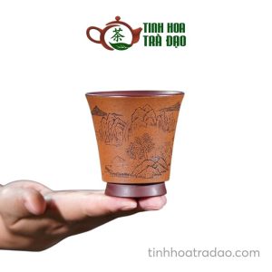 Alternative view of Chén Tử Sa Sơn Thủy Song Sắc Phấn Tương Đoạn Nê - Đáy Tào Thanh Thủ Công Toàn Phần CTS43