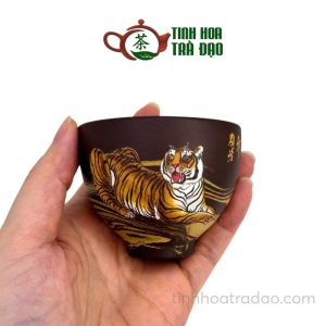Alternative view of Chén Chủ Tử Sa Lão Tử Nê Họa Hổ Cao Cấp 80ml CTS47